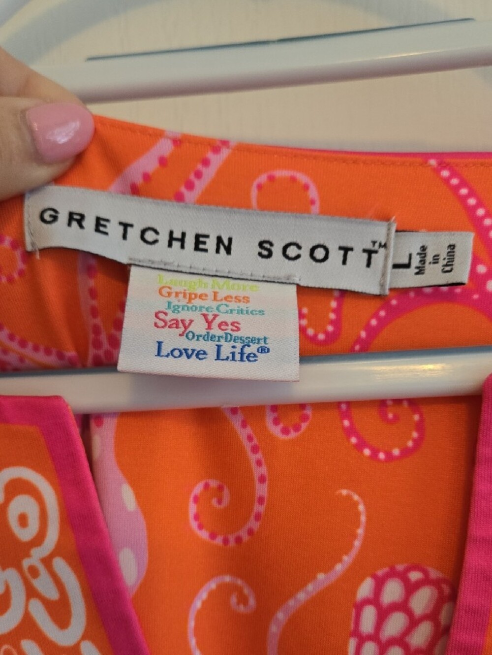 Gretchen Scott Designs Orange & Pink Floral Dress - Picture 3 of 9